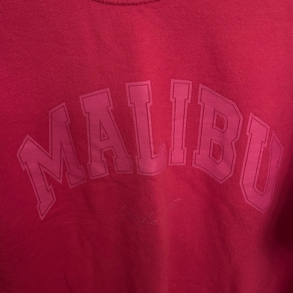 Women's Pink Malibu Hot Pink Crewneck Sweatshirt, size M - Picture 2 of 4